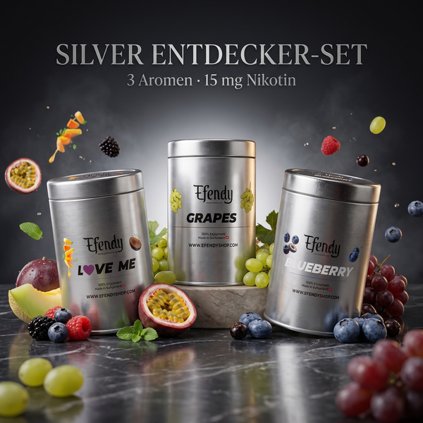 Silver Entdecker-Set – 3 × 100g – 15 mg Nikotin